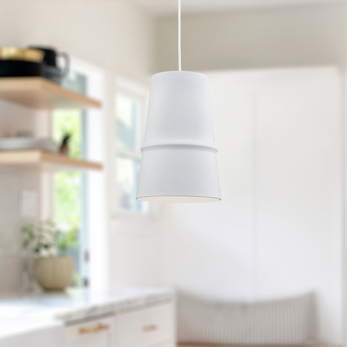 Castor 8-in Steel Pendant