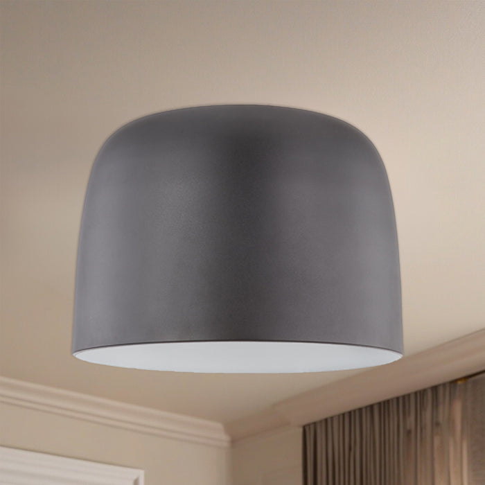 Cayne 12-in Steel Flush Mount
