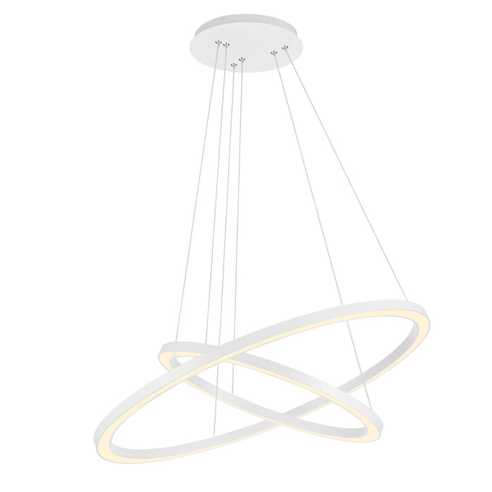 Chalice Chandeliers Two Ring White Finish