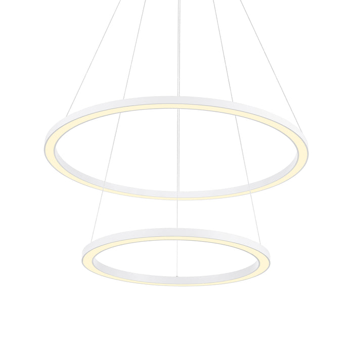 Chalice Chandeliers Two Ring White Finish