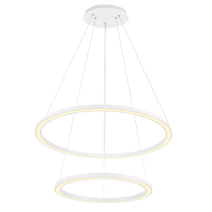 Chalice Chandeliers Two Ring White Finish