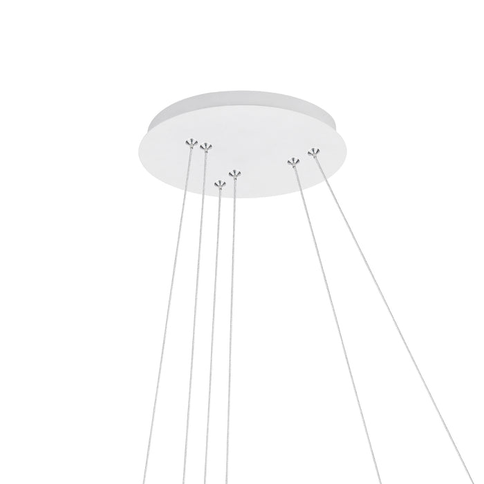 Chalice Chandeliers Two Ring White Finish