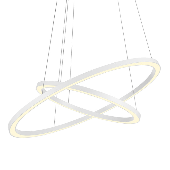 Chalice Chandeliers Two Ring White Finish