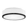 Charlie 12-in 2 lights Steel Flush Mount