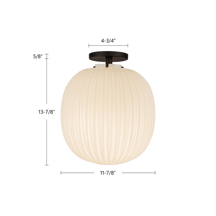 Cherise 12-in Steel Semi-Flush Mount