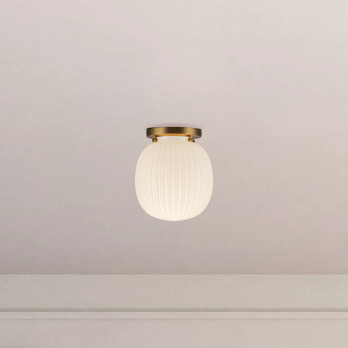 Cherise 7-in Steel Semi-Flush Mount
