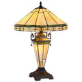 Chloe Lighting Tiffany-Style Table Lamp, 16in Shade, Bronze, Model CH31315MI16-DT3, Size 23.4 x 15.9 x 15.9