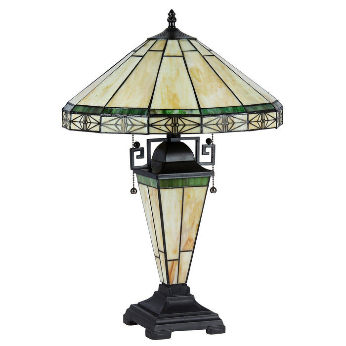 Chloe Lighting Tiffany-Style Table Lamp, 16in Shade, Bronze, Model CH31315MI16-DT3, Size 23.4 x 15.9 x 15.9