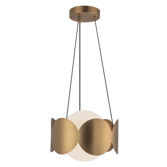 Brushed Gold/Opal Glass
