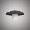 1 Lights Cloud 12-In Flush Mount Matte Black  Dimmable 60W