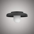 1 Lights Cloud 16-In Flush Mount Matte Black  Dimmable 60W