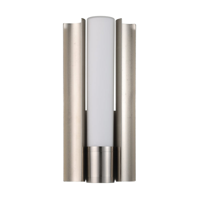 Colton 12-inch 1-light Brushed Nickel 5CCT LED Vanity Light with Etched Opal Glass Shade