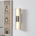 Colton 18-inch 2-light Brushed Nickel 5CCT LED Vanity Light with Etched Opal Glass Shades
