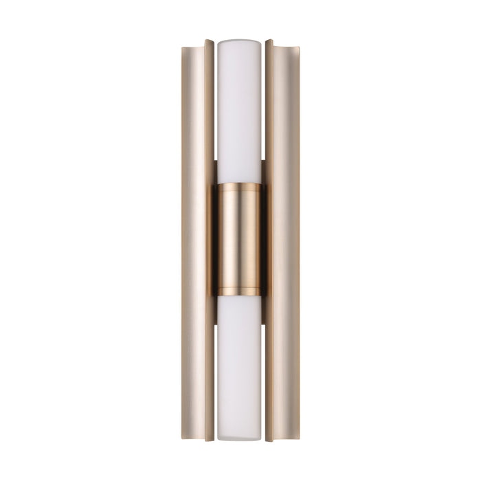 Colton 18-inch 2-light Champagne Gold 5CCT LED Vanity Light with Etched Opal Glass Shades