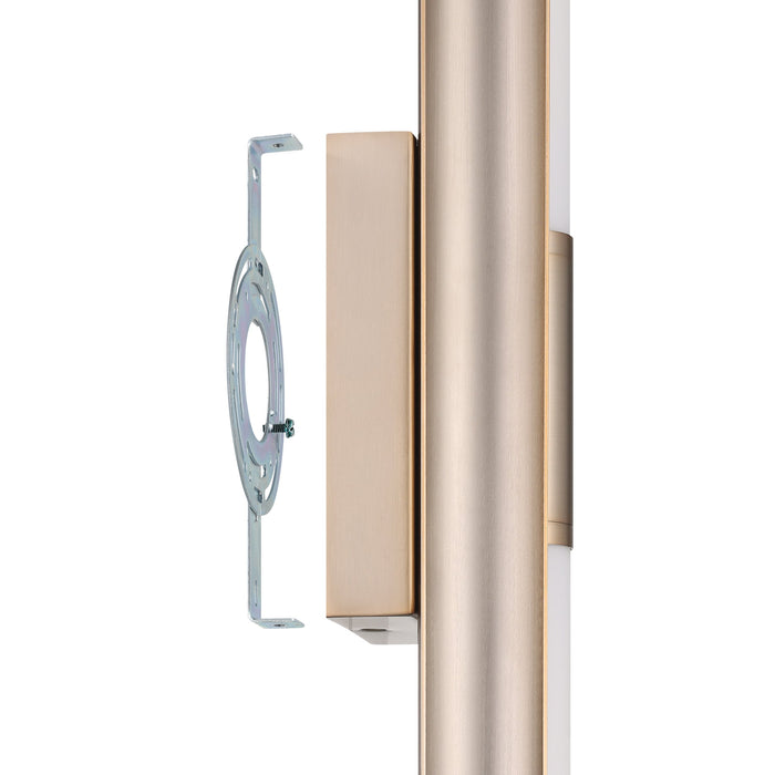 Colton 18-inch 2-light Champagne Gold 5CCT LED Vanity Light with Etched Opal Glass Shades