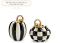 Courtly check  And Stripe Petite Pumpkins, Set Of 2