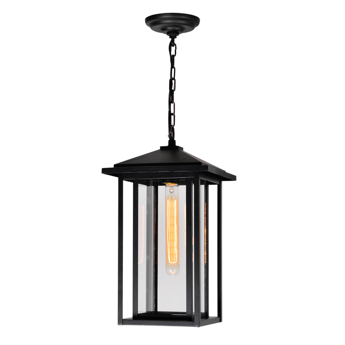Crawford Outdoor Hanging Lights Black 1 Light
