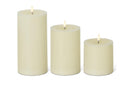 Cream on/off touch LED pillar candle w/ timer