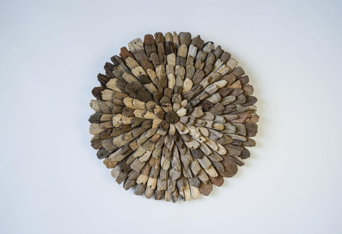 Creative Co-Op Round Driftwood Wall Décor