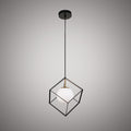 1 Lights Cubo 1-light pendant Aged Brass/Matte Black  Dimmable 60W