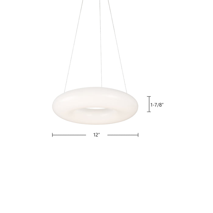 Cumulus 12-in Slim Disc LED Pendant