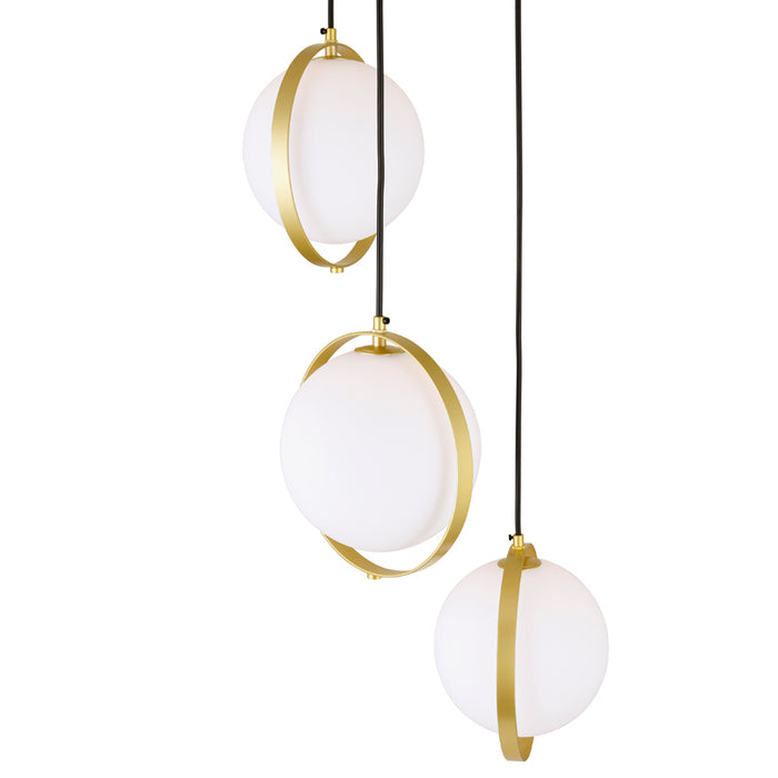 Da Pendants 3 Light Medallion Gold