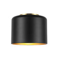 Dainolite EMI-81FH Emilia Flush Mount Ceiling Light Fixture, Dimmable, 8in , Brass and Gold Metal Shade