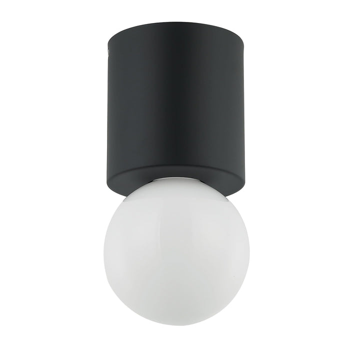 Dainolite Flush Mount Light Fixture, Matte Black, Model TRN-51FH-MB