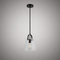 1 Lights Dakota Pendant  Matte Black  Dimmable 60W