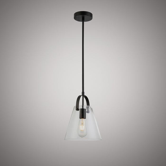 1 Lights Dakota Pendant  Matte Black  Dimmable 60W