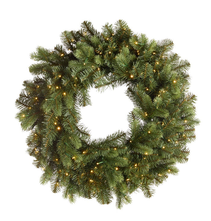 *DC* 28" Pre-Lit Bright Balsam Fir Wreath