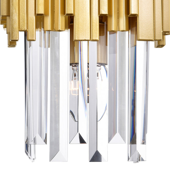 Deco Wall Lights 1 Medallion Gold Finish
