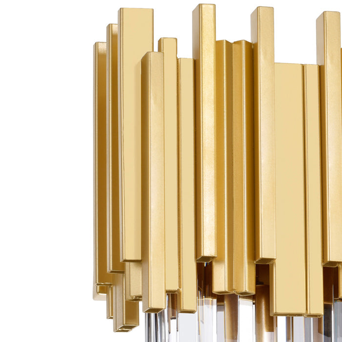 Deco Wall Lights 1 Medallion Gold Finish