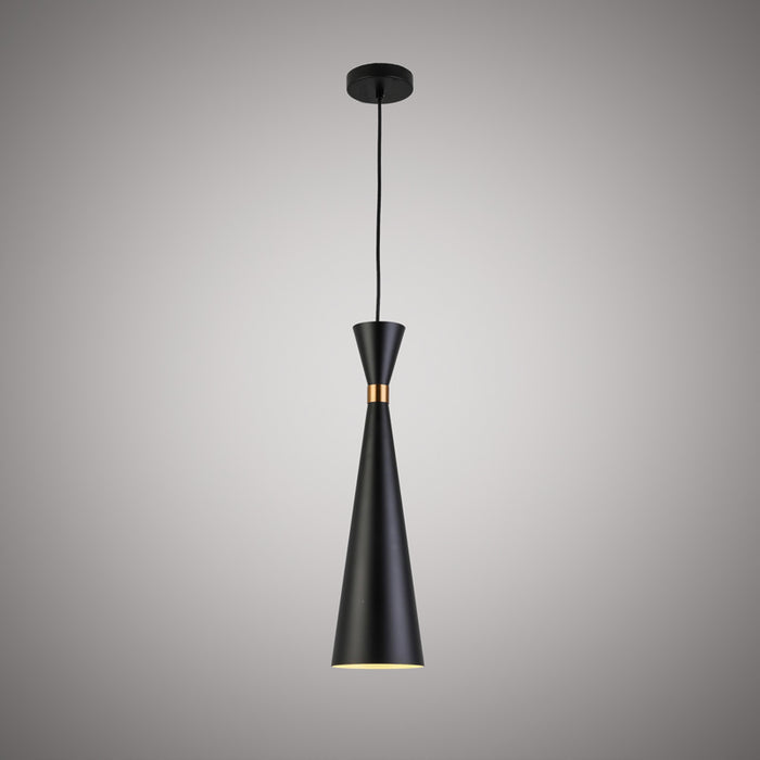 1 Lights Decter Pendant Aged Brass/Matte Black  Dimmable 60W
