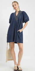 Denim Mini Dress Plus