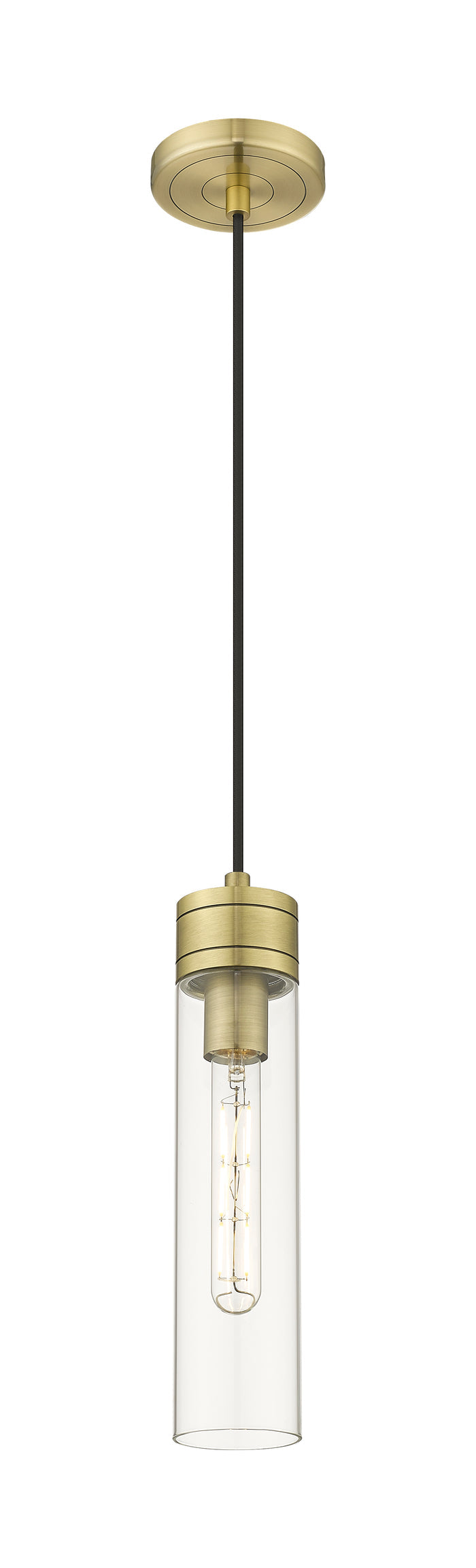 Downtown Urban Mini Pendant Antique Brass