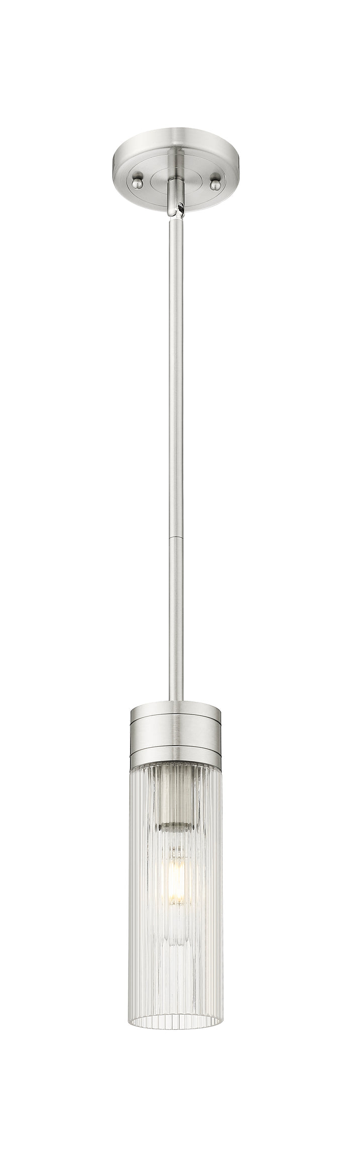 Satin Nickel / Striped Clear