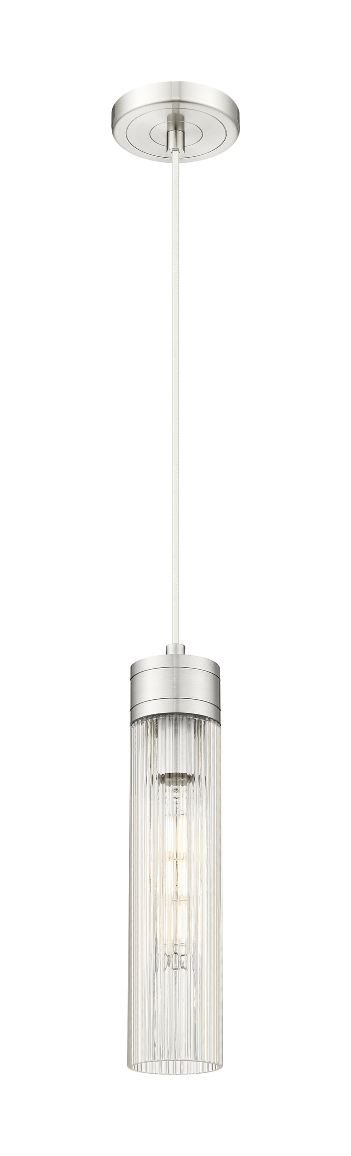 Satin Nickel / Striped Clear