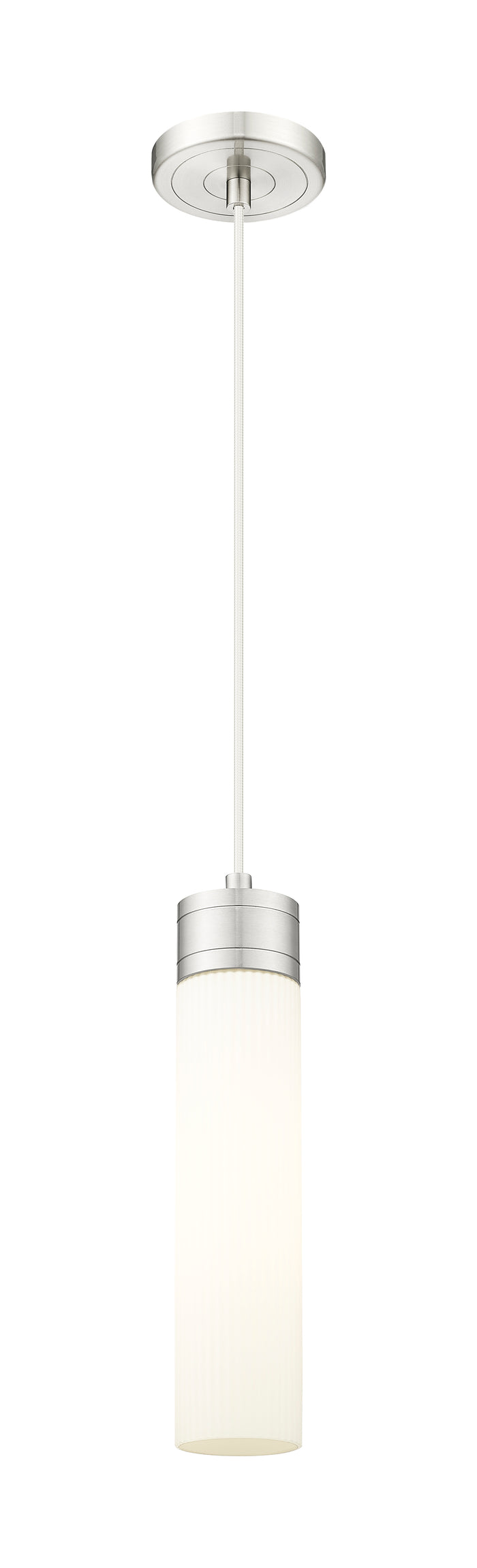 Satin Nickel / Striped White