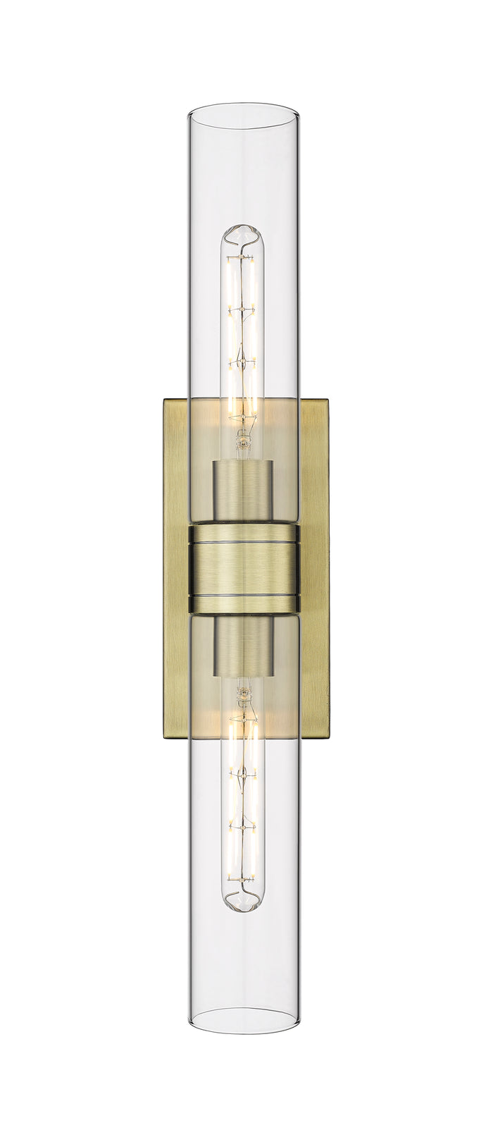 Downtown Urban Sconce Cast Brass Steel