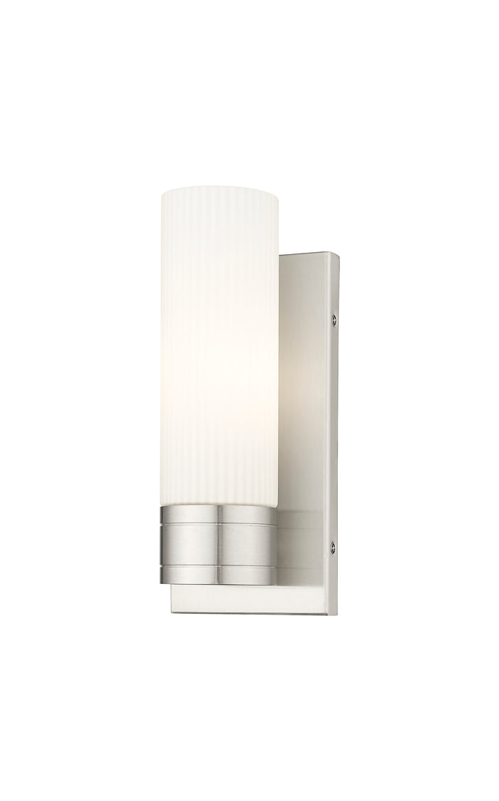 Satin Nickel / Striped White