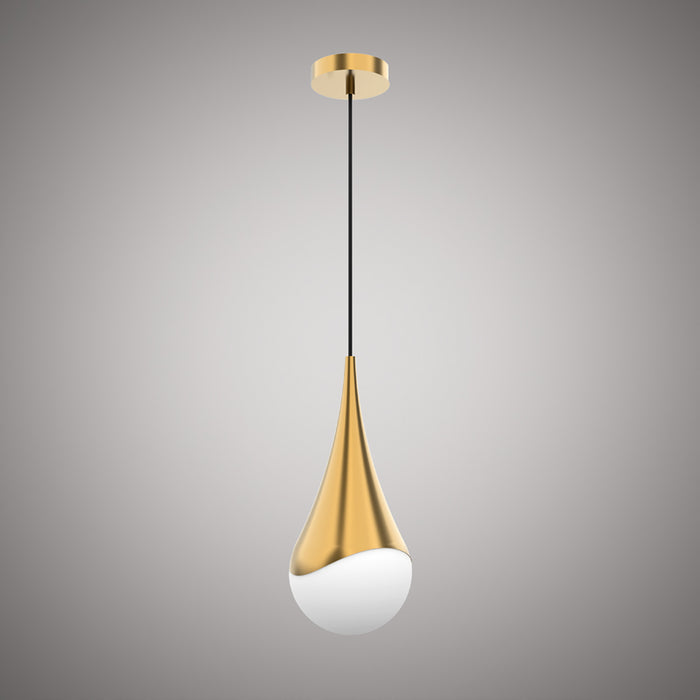 1 Lights Drop 7-in Pendant  Aged Brass  Dimmable 60W
