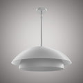 1 Lights Duo 24-in Pendant Matte White  Dimmable 60 W