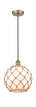 Edison Mini Pendant Antique Brass 10 Inch