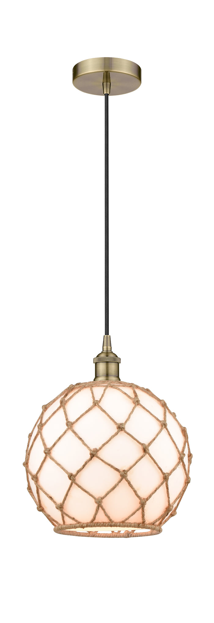 Edison Mini Pendant Antique Brass 10 Inch