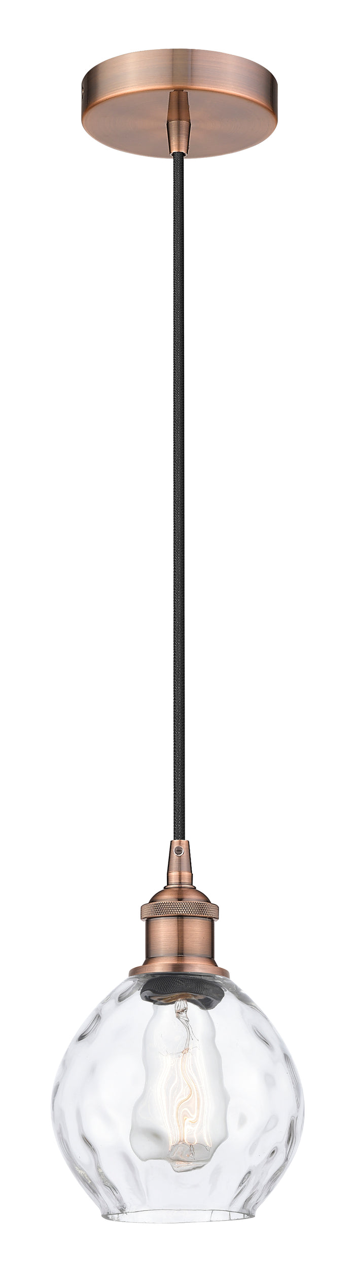Edison Mini Pendant Antique Brass 6 Inch