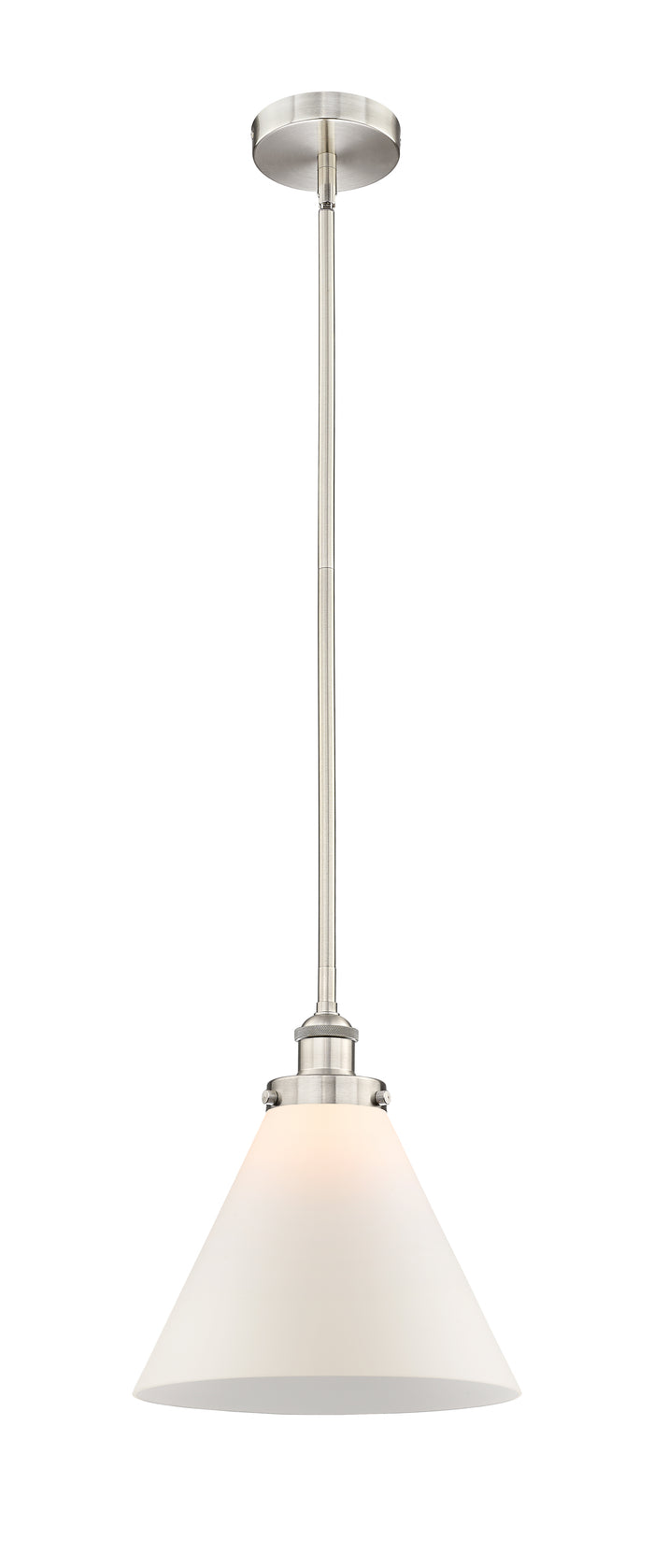 Brushed Satin Nickel / Matte White