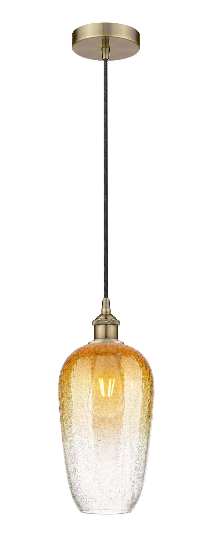 Edison Mini Pendant Antique Brass 7 Inch