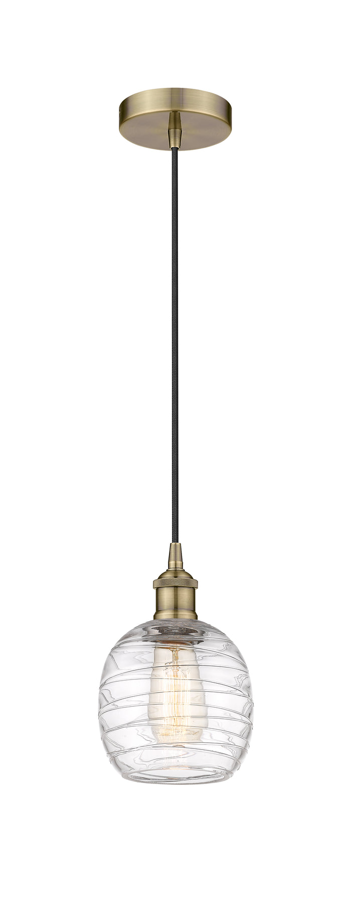 Edison Mini Pendant Antique Brass Cast