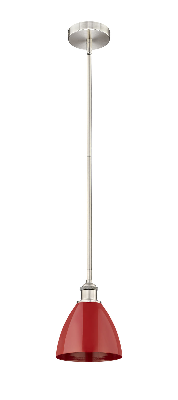 Brushed Satin Nickel / Red